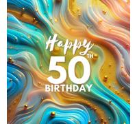 50 YEARS OF HAPPINESS: This Special Occasion Guest Book is perfect for events that require a luxurious first impression. 8.5" x 8.5" Size: Space for 3 guests per page