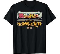 50 Years of Hip Hop 50th Anniversary Retro Subway Graffiti Gift Unisex T-Shirt Black M