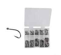 500/100 anzuelos para pesca con mosca hechos de acero de alto carbono, ganchos afilados con asas reforzadas para soportar condiciones de pesca exigentes (100 por caja)