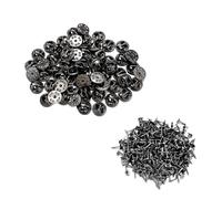 500/1000 alfileres metálicos for corbatas, accesorios de broche for manualidades, alfiler de solapa con cierre de mariposa, base de clip redonda Para Diy Craft Manualidades(Black,500pcs)
