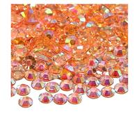 500-1000 piezas de diamantes imitación AB transparentes sin fijación en caliente, resina, con parte trasera plana, for decoración uñas, joyas y prendas, pegamento(Champagne,4mm 500pcs)