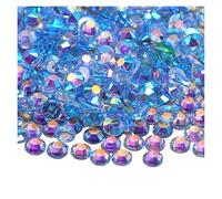 500-1000 piezas de diamantes imitación AB transparentes sin fijación en caliente, resina, con parte trasera plana, for decoración uñas, joyas y prendas, pegamento(Light blue,4mm 500pcs)