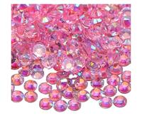 500-1000 piezas de diamantes imitación AB transparentes sin fijación en caliente, resina, con parte trasera plana, for decoración uñas, joyas y prendas, pegamento(Light pink,2mm 1000pcs)