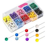 500 alfileres de cabeza de colores, tachuelas de pulgar de cabeza redonda de 1,5 cm, pines de dibujo con puntos de acero, tachuelas para tablón de anuncios para mapa del mundo