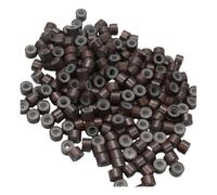 500 anillos pequeños forrados de silicona para extensiones de cabello, cuentas de aluminio, accesorio de peinado para entusiastas de la moda, fijación segura