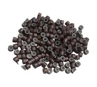 500 anillos pequeños para extensiones de pelo con forro de silicona, prácticas cuentas de aluminio, conectores invisibles para el pelo