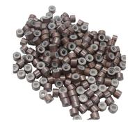 500 anillos pequeños para extensiones de pelo con forro de silicona, prácticas cuentas de aluminio, conectores invisibles para el pelo