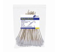 500 bastoncillos de algodón - Cabeza grande - no estéril - 15 cm de largo - Mango de madera