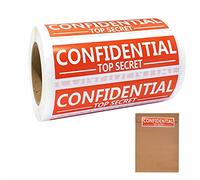 500 calcomanías confidenciales, instrucciones de manejo de archivos, etiquetas adhesivas para sobres de oficina, negocios, 4 x 1 pulgadas, rollo