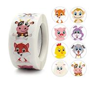 500 calcomanías de dibujos animados de 2,5 cm para niños, con texto en inglés "Thank You", bonito juego de juguete, bricolaje, regalo, para hornear, sellar, decoración