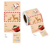 500 calcomanías decorativas de Navidad de 5 x 3,8 cm, etiquetas adhesivas para sellar sobres, tarjetas, regalos de vacaciones, suministros de fiesta