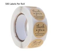 500 calcomanías Kraft con texto en inglés "Thank You for Supporting My Business", etiquetas adhesivas para álbumes de recortes, decoración hecha a mano para hornear