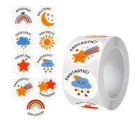 500 calcomanías motivacionales para niños, calcomanías de PVC para niños, estudiantes, gratificantes, cuaderno, diario, botella de agua, calcomanía educativa impermeable