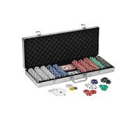 500 Chips Poker Chip Set with Striped Dice for Texas Hold 'em Gaming 11.5 Gram