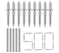 500 clavos para zócalo, clavos de doble cabeza con herramienta de manga, tornillos sin rastro para muebles del hogar, madera y bricolaje