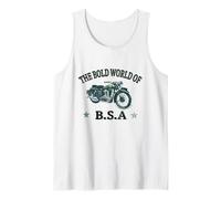 500 Empire Star Bold World of BSA Motocicletas Retro Camiseta sin Mangas