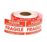 500 etiquetas adhesivas de advertencia para mudanzas de prudencia, autoadhesivas, pegatinas frágiles para envíos de mercancías frágiles 50 x 76 mm