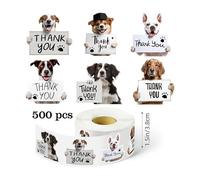 500 etiquetas adhesivas de agradecimiento para perros de 1.5 pulgadas, lindas etiquetas adhesivas para apoyar a mi pequeña empresa, sellos de sobre, embalaje, manualidades, decoración, tienda de