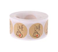 500 etiquetas adhesivas redondas de papel para hornear con texto en inglés "Baked with Love" para Chris French Thank You