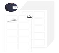 500 etiquetas autoadhesivas para nombres para ropa, 80 x 50 mm, A4, autoadhesivas, imprimibles, etiquetas de nombre, extraíbles, para ropa, objetos, etiquetas de nombre