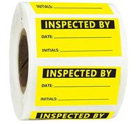 500 etiquetas inspeccionadas por calcomanías, etiquetas de inventario de control de calidad de 2 x 1 pulgadas para manejo de empresas, envíos, almacenes, inventarios, organización de control de
