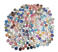 500 g de azulejos de mosaico de cerámica al azar para manualidades, platos, macetas, jarrones, tazas, accesorios de mosaico (mezcla de 3 tamaños redondos)