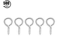 500 ganchos para alfileres, acceso a joyas de bricolaje, ganchos chapados en hierro plateado para colgantes, joyas con cuentas, muebles, con 5 tamaños para diversas necesidades de (1#)
