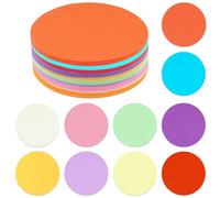 500 Hojas Papel de Origami Redondo 15 x 15 cm, 10 Colores Papiroflexia, Cartulina de Colores Rotondo, Papel Plegable, Fácil de Plegar y Doble Cara para Origami, Manualidades Adultos y Niños