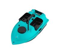 500 m de cebo de pesca, barco RC, barco de pesca ABS, mando a distancia, barco de alimentación con GPS, 3 cajas de señuelos, botas, botes de pesca con reflector, batería de 12000 mAh con bolso (Bleu)