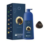 500 ml champú para teñir el cabello,Tinte instantáneo negro para el cabello, color de champú para plantas naturales, champú de color de larga duración, champú para cabello gris cubierta para hombres y