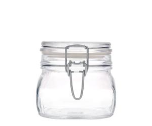 500 ml tarro de vidrio con cierre de alambre 'Fido', cuadrado, boca: cierre de alambre