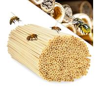 500 Pajitas de Trigo con Ø 3-5mm para Abejas Silvestres, Pajitas de Trigo 100% ecológicos para Rellenar Hotel de Insectos, casa de Insectos, Colmena o casita de Abejas y Manualidades (14,5 cm)