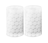 500 Pares Adhesivo Redondo de 15mm, Lunares Autoadhesivos de Nylon y Poliéster para Manualidades, Bricolaje, Carteles y Más, Cintas Adhesivas de Doble Cara Resistentes y Duraderas (Blanco)