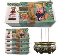 500 PCS Ancestro Money Sacrificial Ofertas para funerales Jade Emperor Hell Bank Notas de Sacrificio, fortalezca la conexión con su antepasado, traiga Buena Fortuna, Juguetes