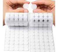 500 Pcs Gancho y Bucle Puntos Autoadhesivo 20mm, Adhesivos Doble cara Cintas Adhesivas Fuertes, Blanco Pegatinas Bricolaje Almohadillas Redondas con Puntos para Manualidades para Oficina Casa Escuela