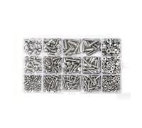 500 Pcs M3 M4 M5 304 Stainless Steel Hex Socket Cap and Button Head Screws, Nuts Kit for Drone Assembly and Repair