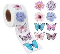 500 Pcs Pegatinas Redondas de Animales,Pegatinas Infantiles para Scrapbooking Regalos Escuela DIY (color B)