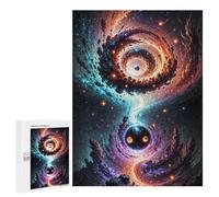500 PCS Puzzle para Adultos Cosmic Yin-Yang Swirl-1 Puzzle para Adultos Anti-Estrés Juguete Análisis Y Lógica Desafiante Para Resolver, 500 PCS