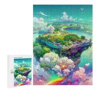 500 PCS Puzzle para adultos Rainbow Floating Islands Puzzle para adultos Juguete antiestrés Análisis y lógica desafiante para resolver 500 PCS