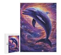 500 PCS Puzzles Para Adolescentes Cosmic Dolphin Journey-1 Puzzles Para Adolescentes: Juegos De Relajación, Regalos Divertidos Y Humorísticos Para Reducir El Estrés 500 PCS