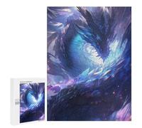 500 PCS Rompecabezas Blue Dragon Fantasy Artwork Rompecabezas para Adultos Juguetes Antiestrés Vacaciones En Casa Matar El Tiempo Interacción Entre Padres E Hijos 500 PCS