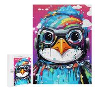 500 PCS Rompecabezas Colorful Penguin Art Print-2 Rompecabezas para Adultos Juguetes Antiestrés Vacaciones En Casa Matar El Tiempo Interacción Entre Padres E Hijos 500 PCS