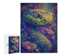 500 PCS Rompecabezas Colorful Snake Illustration Rompecabezas para Adolescentes: Alivia El Estrés. Entrena Tu Cerebro Y Tus Manos. Juguetes Educativos De Aprendizaje 500 PCS