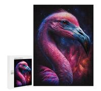 500 PCS Rompecabezas Cosmic Flamingo Art Print-10 Rompecabezas para Adolescentes: Alivia El Estrés. Entrena Tu Cerebro Y Tus Manos. Juguetes Educativos De Aprendizaje 500 PCS