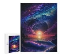 500 PCS Rompecabezas Cosmic Ocean Sunset Rompecabezas para Adolescentes, Divertidos Y con Humor. Cada Pieza Es Única: Juguetes Educativos De Aprendizaje 500 PCS