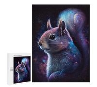 500 PCS Rompecabezas Cosmic Squirrel Art Print-5 Rompecabezas para Adultos Juguetes Antiestrés Vacaciones En Casa Matar El Tiempo Interacción Entre Padres E Hijos 500 PCS