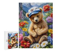 500 PCS Rompecabezas Cute Bear with Flowers Rompecabezas para Adultos Juguetes Antiestrés Vacaciones En Casa Matar El Tiempo Interacción Entre Padres E Hijos 500 PCS