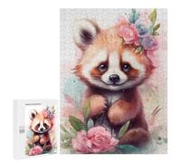 500 PCS Rompecabezas - Cute Little Red Panda Rompecabezas para Adultos Juegos Relajantes Vacaciones En Casa Matar El Tiempo Oferta como Regalos para Toda La Familia 500 PCS