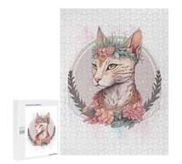 500 PCS Rompecabezas De Piezas para Adolescentes Egyptian MAU Flower Cat Rompecabezas para Adolescentes Juegos Familiares Análisis Y Desafío Educativo De Lógica 500 PCS