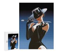 500 PCS Rompecabezas De Piezas para Adolescentes Elegant Woman with Sword and Hat Rompecabezas para Adolescentes Juegos Familiares Análisis Y Desafío Educativo De Lógica 500 PCS